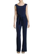 Back-tie Sleeveless Jumpsuit, Blue