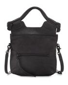 Disco City Small Leather Tote Bag, Black/multi