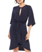 Cascading Tie-front Dress