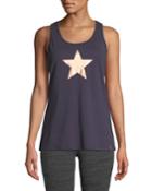 Foiled Star Graphic Racerback Tank