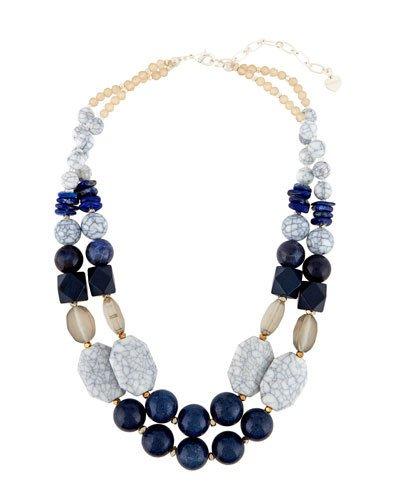Mixed Stone Double-layer Statement Necklace