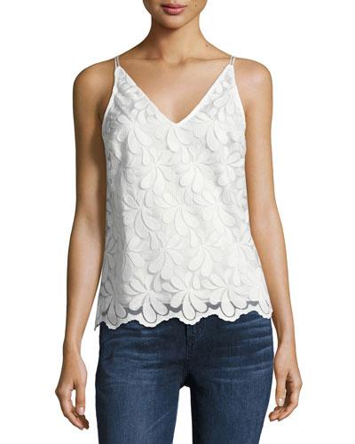 Napa Petal Lace Top, White