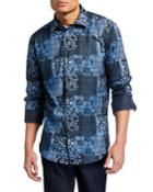 Men's Shaped-fit Patchwork