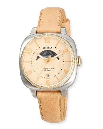 36mm Women's Gomelsky Moon Phase Watch, Cream