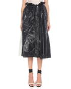 Paperbag-waist A-line Shiny Nylon