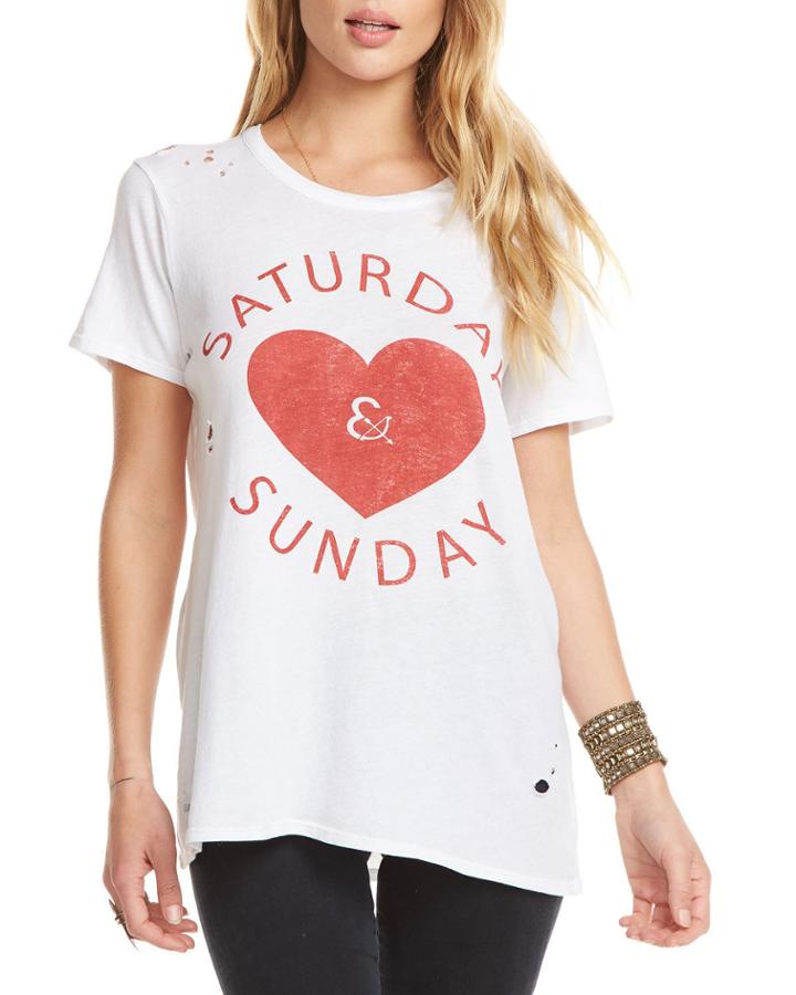 Saturday & Sunday Heart Graphic Tee