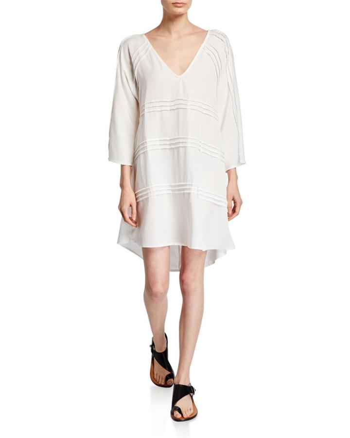 The Elara Pleated High-low Dress