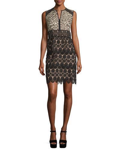 Sleeveless Leopard & Lace