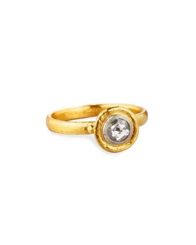 Dew Droplet 24k Rose-cut Diamond Ring