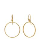 Delicate 22k Hoop-drop Earrings