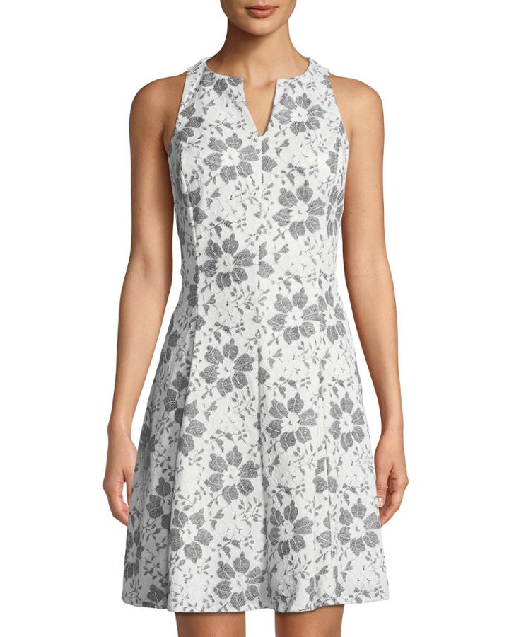 Bonded Lace Sleeveless Dress