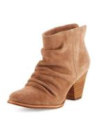 Rodeo Nut Suede Bootie, Dark Tan