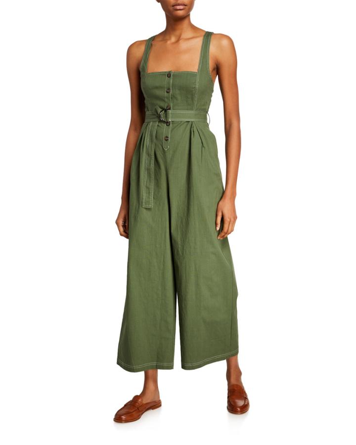 Warwick Wide Leg Cropped Jumpsuit