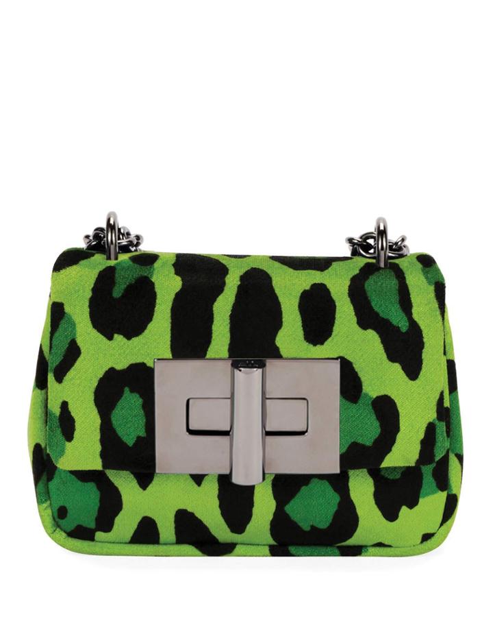 Natalia Small Leopard-print Soft Velvet