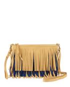 Claudia Fringe Convertible Crossbody Bag, Nude