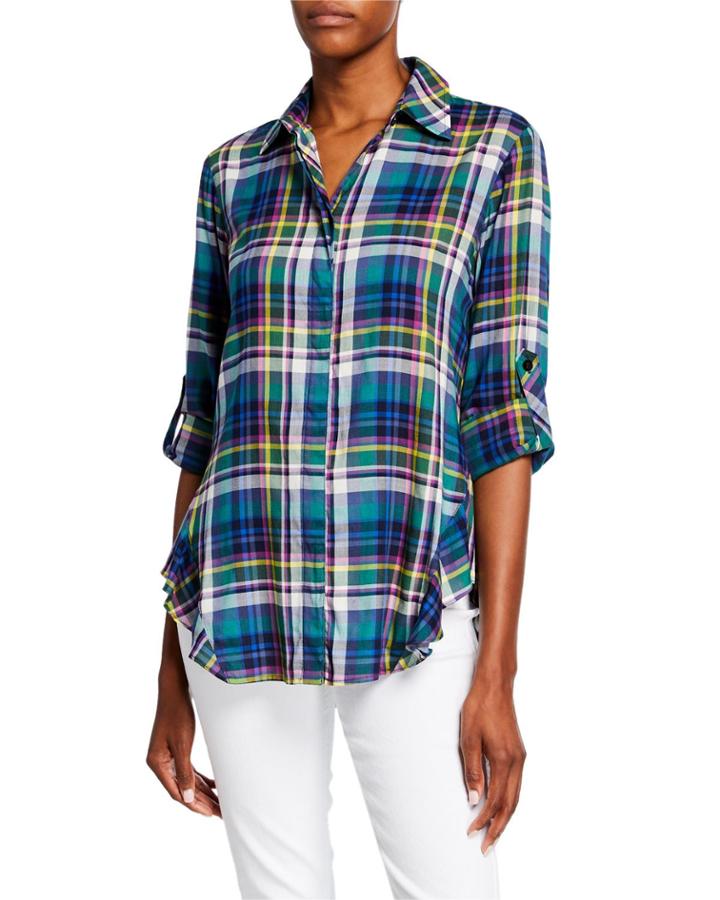 Agetha Soft Plaid Button-down