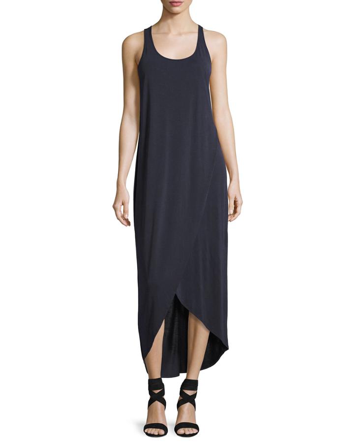 Boardwalk Sleeveless Faux-wrap Knit Dress, Washed