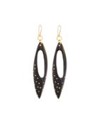Shuka Dotty Marquise Drop Earrings, Dark Horn