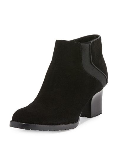 Taryn Suede Ankle Bootie, Black