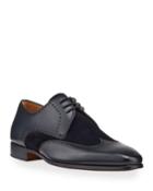 Men's Farley Mixed Leather Wing-tip Dress