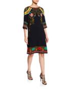 Tower Floral Cady Cocktail Dress