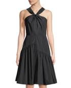Taffeta Halter Dress