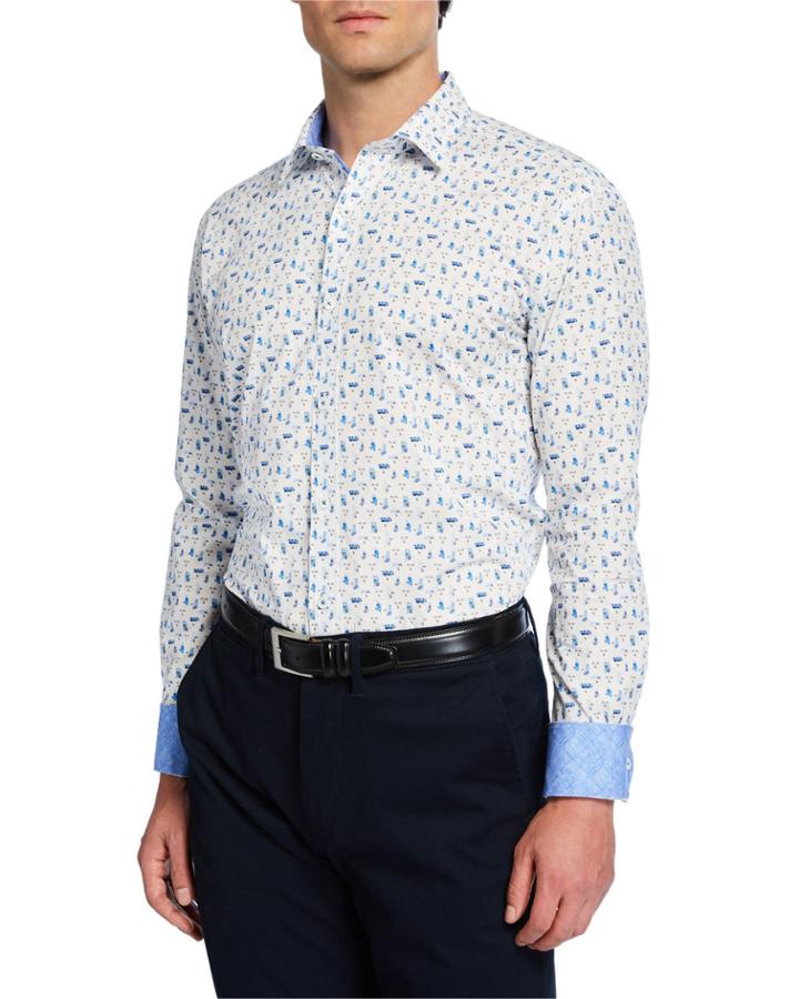 Men's Long-sleeve Masks Printed
