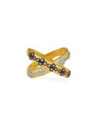 Crisscross Cubic Zirconia Clover Ring,