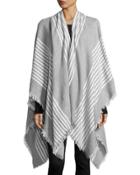 Thin Striped Ruana Wrap