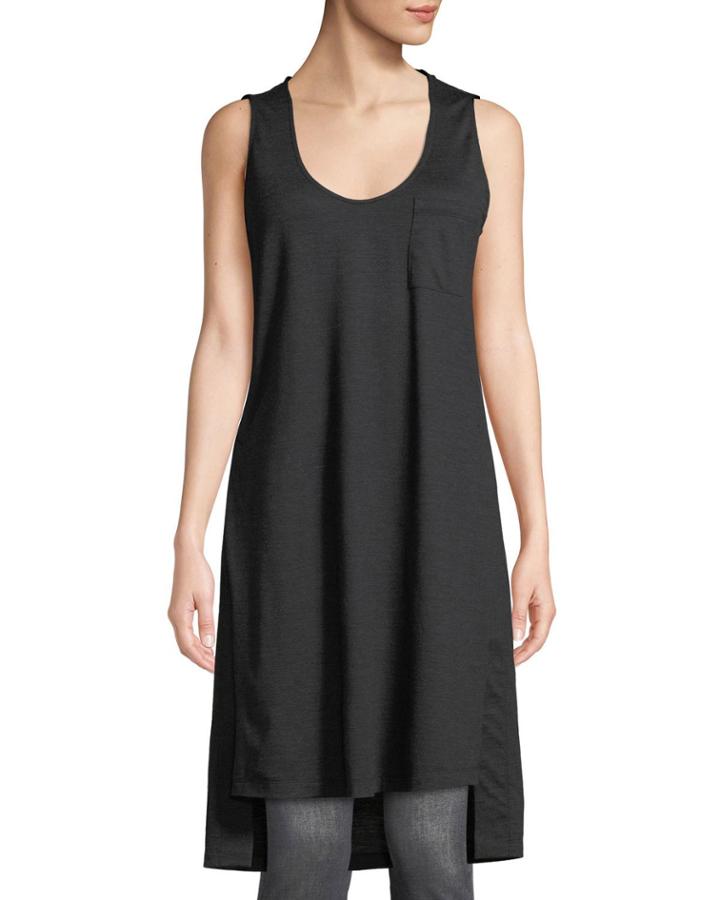 Stretch Jersey Silk-blend Tunic Dress