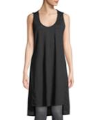 Stretch Jersey Silk-blend Tunic Dress
