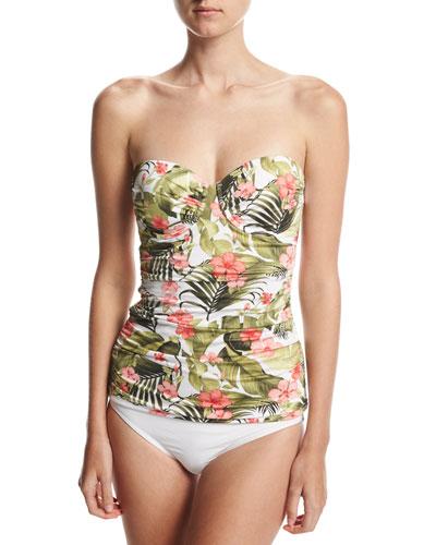 Beau Tropical-print Bandini Swim Top,