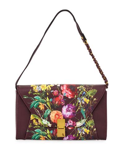 Cordoba Convertible Floral Faux-leather Clutch Bag,