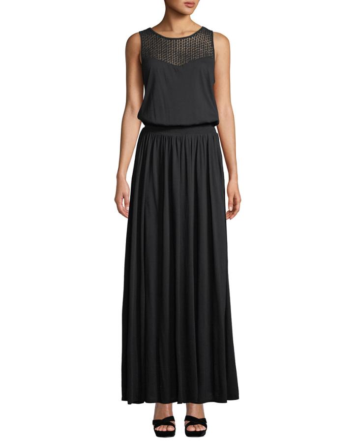 Lace-yoke Sleeveless