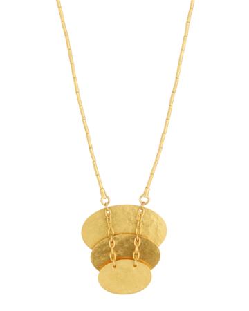Mango 24k Gold Small Layered Pendant Necklace