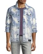 Men's Bleached Ripped Jean Jacket