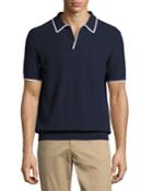 Contrast-tip Cotton Polo