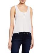 Sparkle Thermal Cropped Henley Tank
