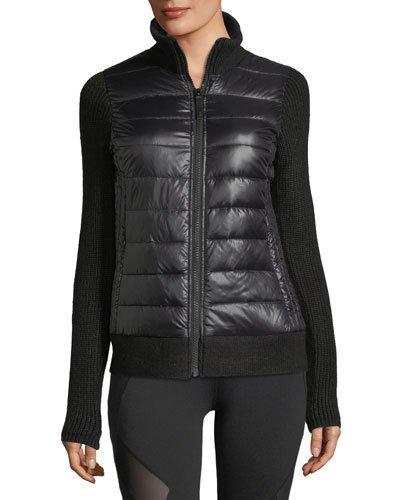 Knit-sleeve Puffer Jacket