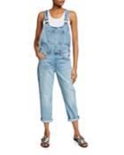 Jessi Straight-leg Boyfriend Distressed Overalls
