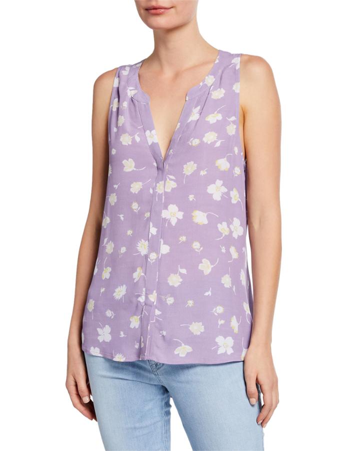 Craft Floral Button-front Slit-back