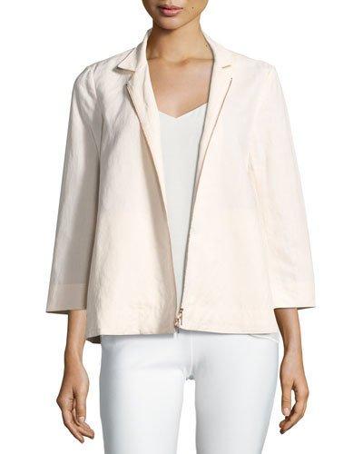 Lucette Zip-front Jacket, Blush
