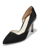 Rendon Suede And Patent Half-d'orsay Pumps