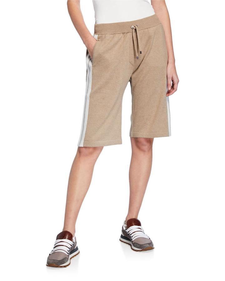 Cashmere Drawstring Shorts W/