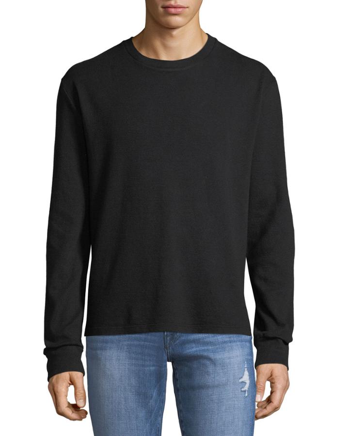 Men's Long-sleeve Crewneck T-shirt