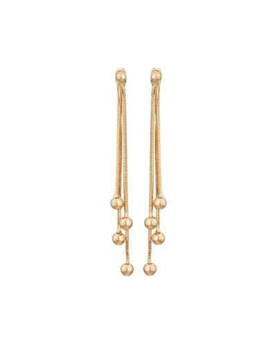 Multi-chain Dangle Earrings, Gold
