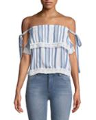 Marina Off-the-shoulder Tiered Cami Top