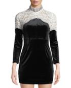 Mock-neck Velvet