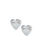 18k White Gold Engraved Heart
