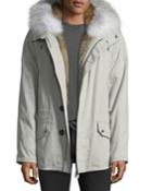 Fur-lined Cotton Jacket With Hood